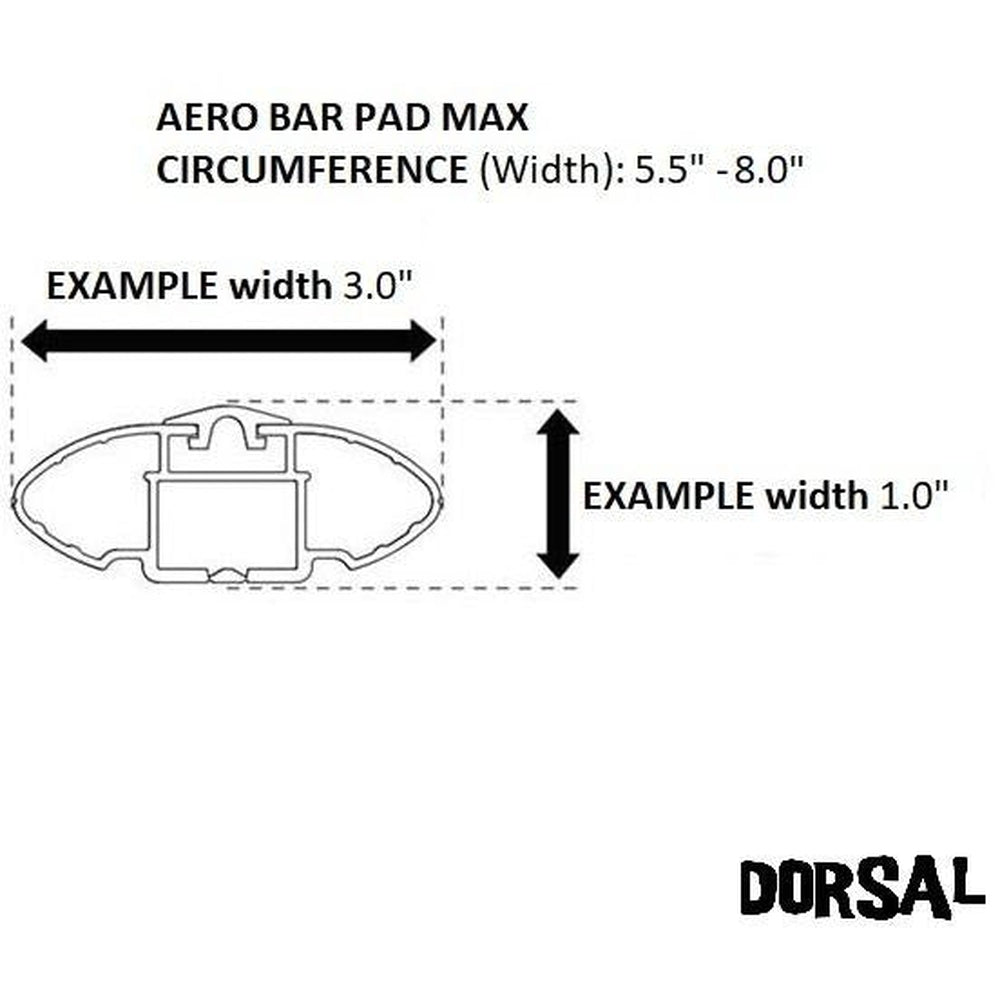 DORSAL Aero Roof Rack Pads for Factory and Wide Crossbars - Pack of 2 for Surfboards Kayaks Sups Snowboards